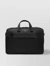 Ferragamo Rectangular Crossbody Bag In Nylon-leather Blend In Black