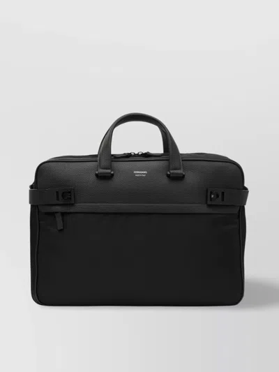 Ferragamo Shoulder Strap And Top Handles Bag