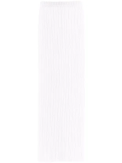 Ferragamo Woman Maxi Skirt White Size Xl Cotton