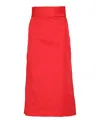 Ferragamo Side Slit Pencil Skirt In Red