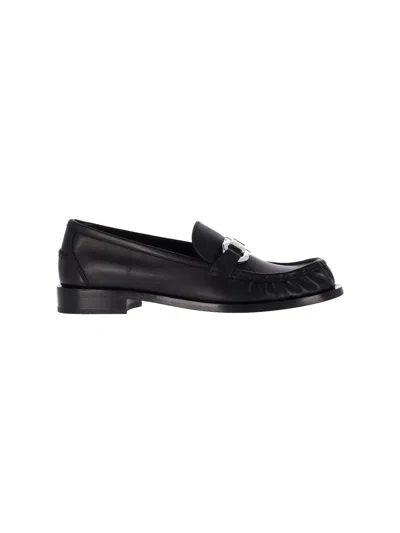 Ferragamo Signature Leather Ballet Flats For Women In Black