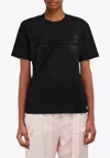 Ferragamo T-shirt With Signature Detail In Black