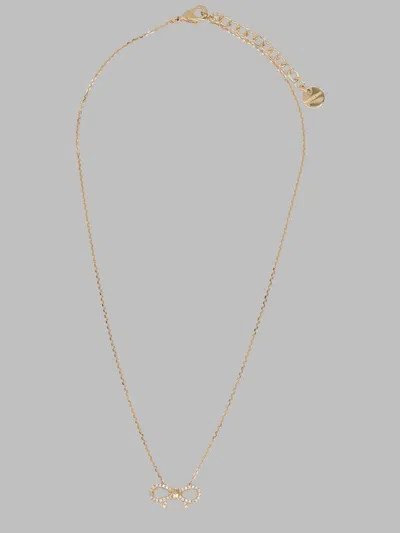 Ferragamo Signature Pendant Necklace For Women In Gold