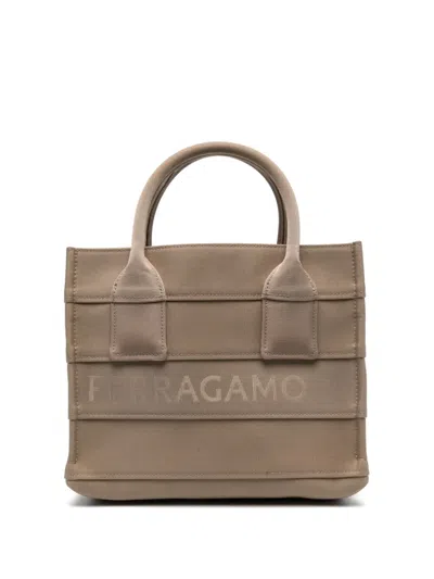 Ferragamo Beach Tote Top Handles In Brown