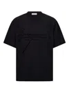 Ferragamo T-shirt With Signature Detail In Black
