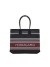 Ferragamo Signature Tote Bag In Black