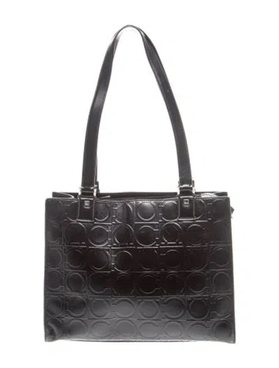Pre-owned Ferragamo Signature Tote In Black