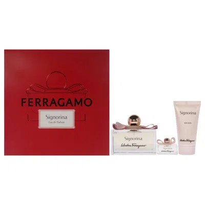 Ferragamo Signorina By Salvatore  For Women - 3 Pc Gift Set 3.4oz Edp Spray, 0.17oz Edp Spray, 1.7oz In Multi