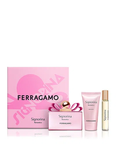 Ferragamo Signorina Romantica Eau De Parfum Gift Set In Pink