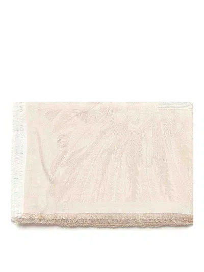 Ferragamo Silk And Cashmere Stole In Sand