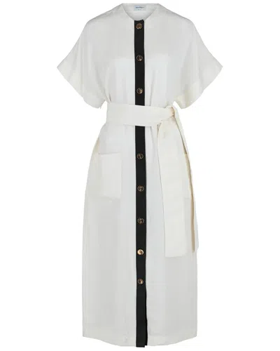 FERRAGAMO FERRAGAMO SILK & LINEN-BLEND DAY DRESS