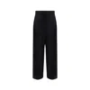 Ferragamo Silk And Linen Pants In Black