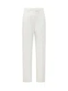 FERRAGAMO SILK AND VISCOSE BLEND TROUSERS