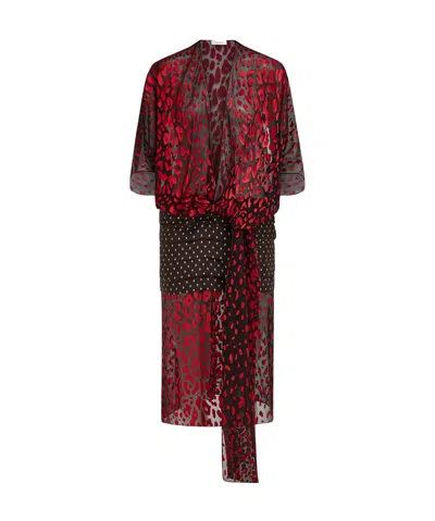 Ferragamo Silk And Viscose Dress In Multi