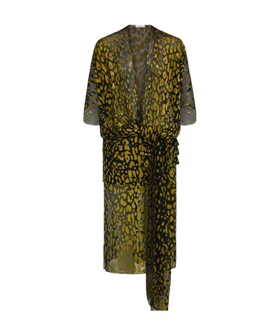 Ferragamo Silk And Viscose Dress In Multi