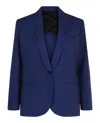 Ferragamo Silk Blazer In Blue