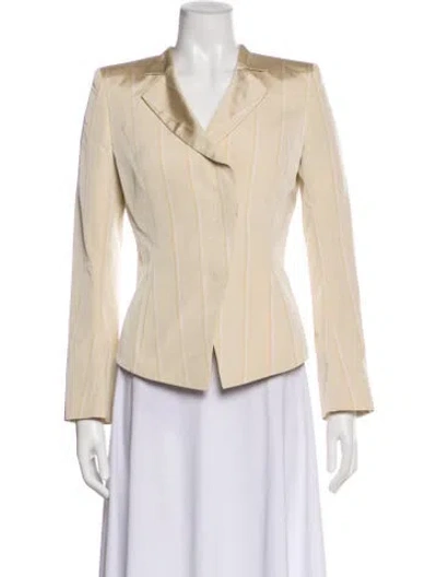 Pre-owned Ferragamo Silk Blazer In Neutral