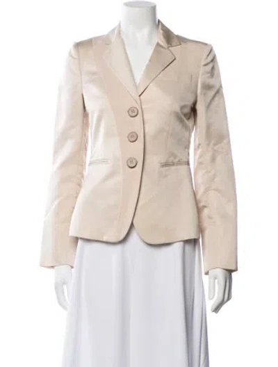 Pre-owned Ferragamo Silk Blazer In Neutrals