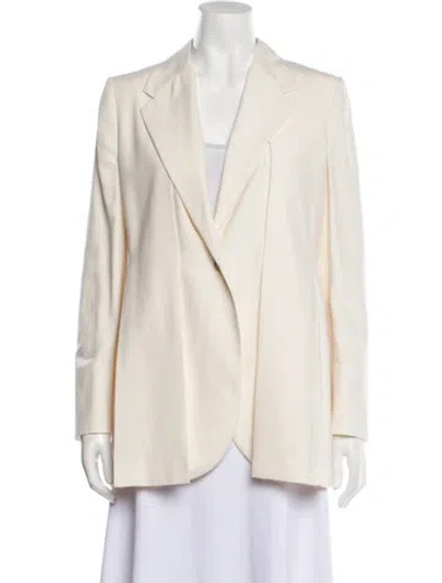 Pre-owned Ferragamo Silk Blazer W/ Tags W/tags In Neutral