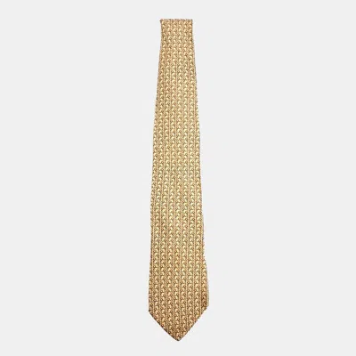Pre-owned Ferragamo Silk Brown Tie