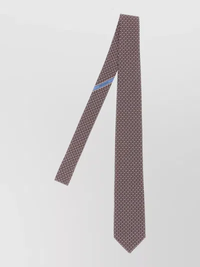 Ferragamo Silk Chapeau Tie In Yellow