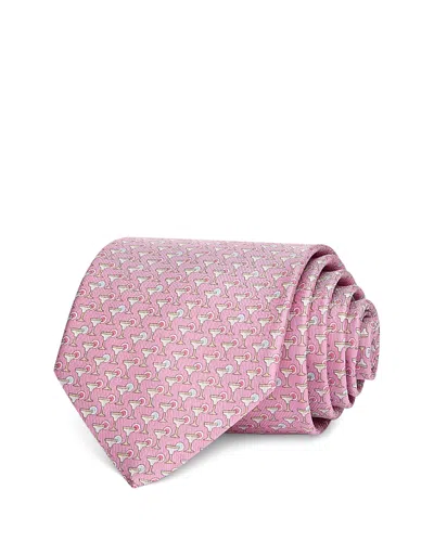 Ferragamo Silk Classic Cocktail Tie In Purple
