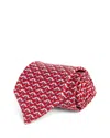 Ferragamo Silk Classic Fox Tie In Red