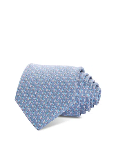 Ferragamo Silk Classic Gancini Elephant Tie In Brown
