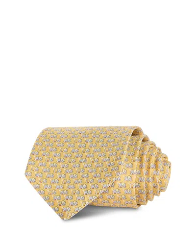 Ferragamo Silk Classic Gancini Elephant Tie In Brown
