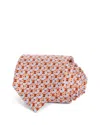 Ferragamo Silk Classic Gancini Grid Pattern In Orange