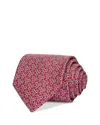 Ferragamo Silk Classic Gancini Link Tie In Red