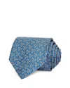 Ferragamo Silk Classic Gancini Link Tie In Blue