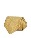 Ferragamo Silk Classic Gancini Link Tie In Yellow