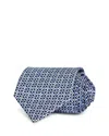 Ferragamo Silk Classic Gancini Link Tie In Blue
