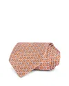 Ferragamo Silk Classic Gancini Link Tie In Brown