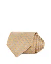 Ferragamo Silk Classic Gancini Link Tie In F.giallo