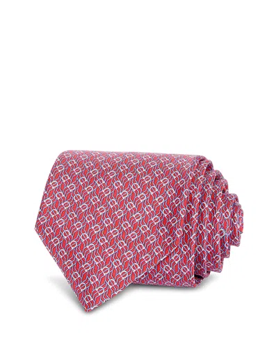 Ferragamo Silk Classic Gancini Tie In Red