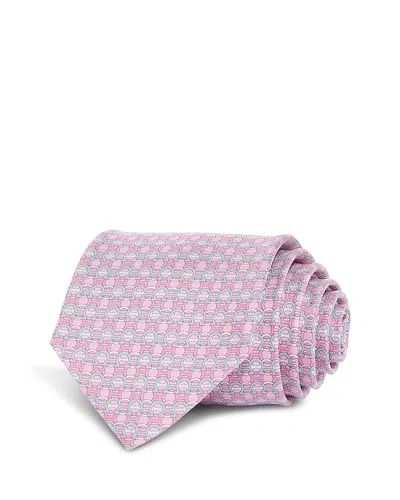 Ferragamo Silk Classic Gancini Tie In Rosa