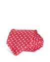 Ferragamo Silk Classic Helmet Tie In Red