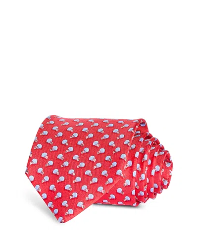 Ferragamo Silk Classic Helmet Tie In Red