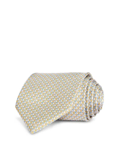 Ferragamo Silk Classic Sailing Tie In White