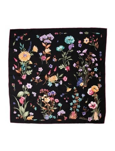 Pre-owned Ferragamo Silk Floral Print Bandana In Multi