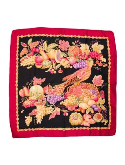 Pre-owned Ferragamo Silk Floral Print Scarf In Multi