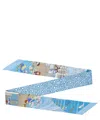 Ferragamo Atelier Print Silk Bandeau Scarf In Lightblue