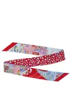 Ferragamo Oggetti-print Silk Bandeau Scarf In Red