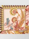 Ferragamo Silk Foulard With Butterfly And Floral Motifs In Multi