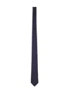 Ferragamo Silk Jacquard Pattern Tie In Blue