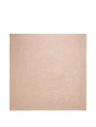 Ferragamo Silk Jacquard Shawl In Neutral