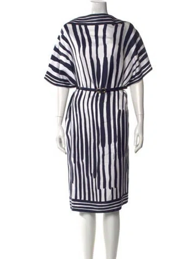 Pre-owned Ferragamo Silk Knee-length Dress In Multi