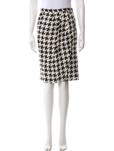 Pre-owned Ferragamo Silk Knee-length Skirt In Black